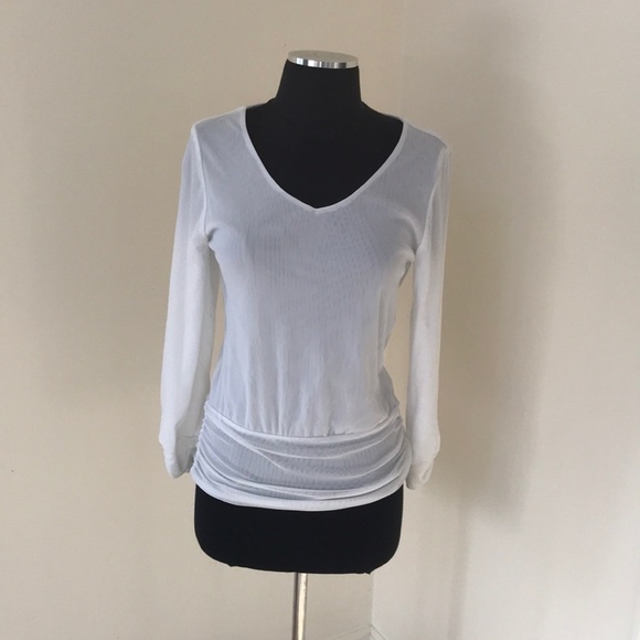 Pendleton Tops - PENDLETON white Size M white Ruched Top
